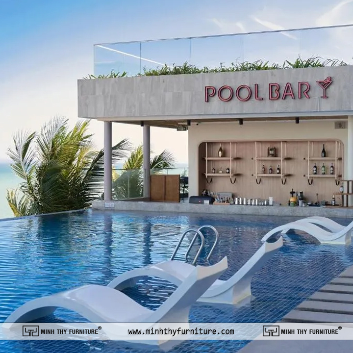 Ghế hồ bơi composite ngập nước sang trọng Ghế hồ bơi composite ngập nước sang trọng